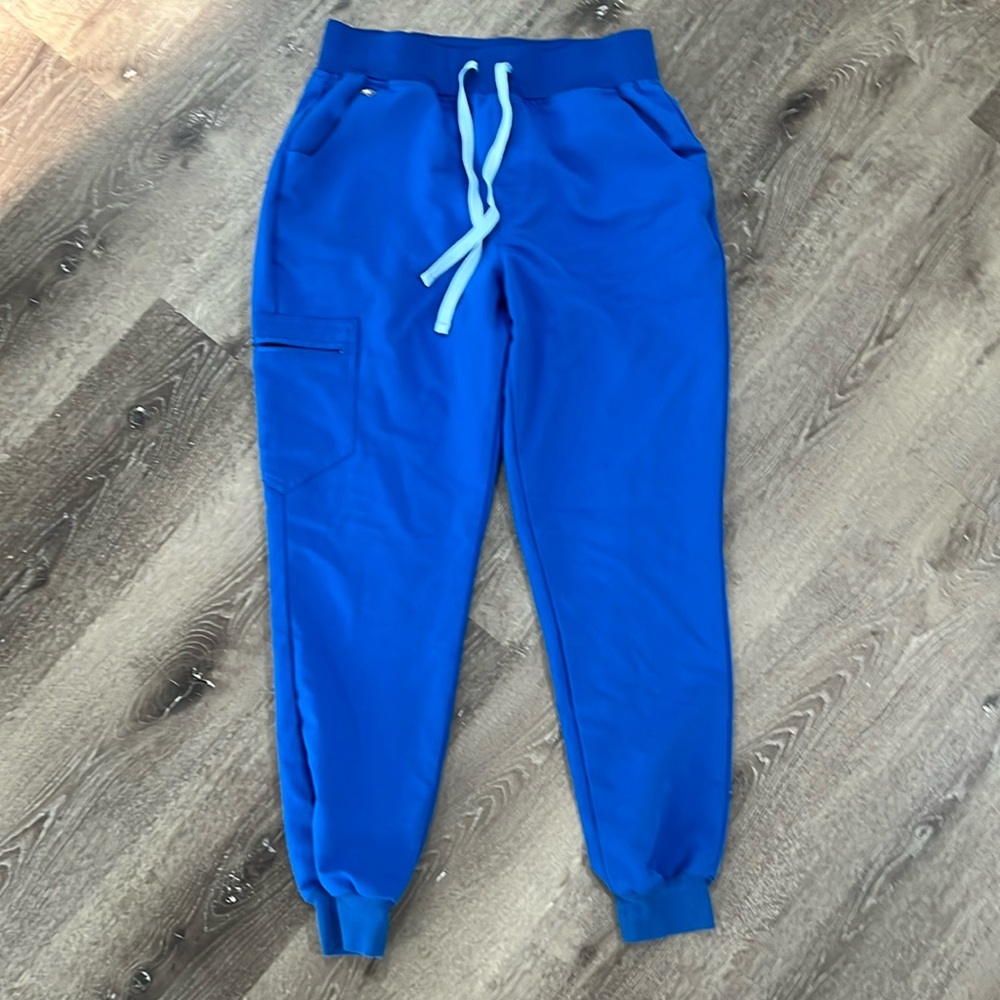 Figs scrubs joggers blue